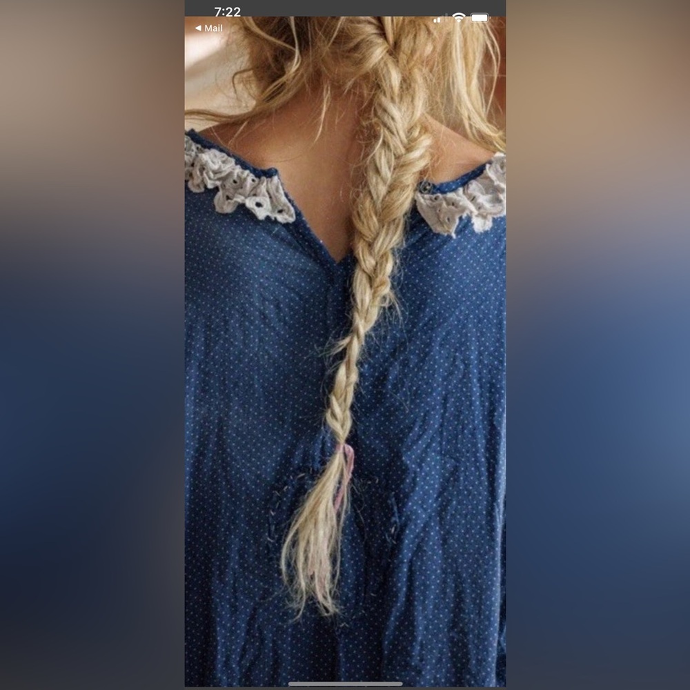 NWOT Magnolia Pearl, Navy dot Eudora Dress. Pristine - Picture 2 of 12